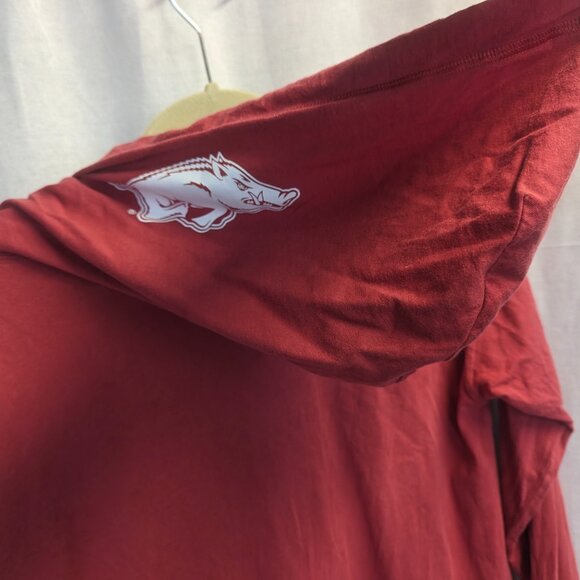 Pink by Victoria's Secret XS Fits Like M Arkansas Razorback Tee Shirt Hoodie - Picture 7 of 13